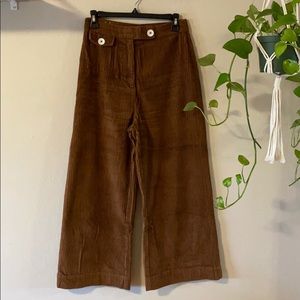 New Zara Wide Leg Cord Pants
